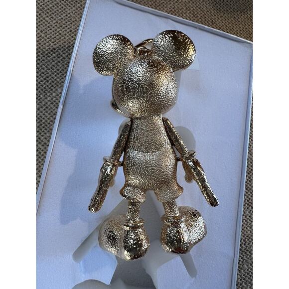 Disney X Baublebar Gold Mickey Mouse Bag Charm Keychain -Rare/HTF - Picture 5 of 8